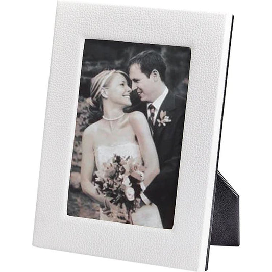 Graphic Image - 5" x 7" Leather Studio Frame - White - Trend Accessories