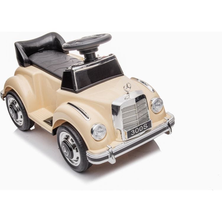 Freddo - 6V Mercedes Benz 300S 1-Seater Mini Ride On Car - Beige - Outdoor