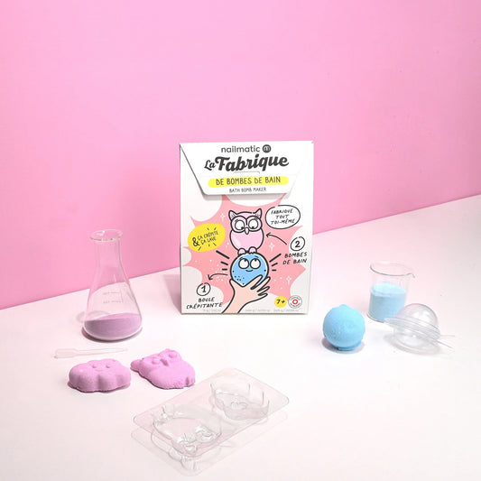 Nailmatic - Bath Bomb Maker Kit for Kids - Owl & Cloud - Trend Accessories