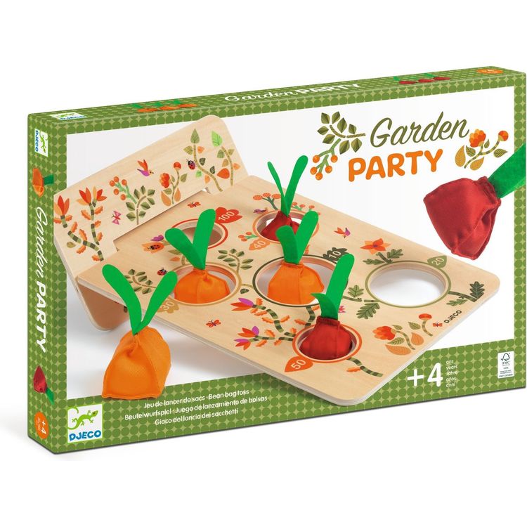 Djeco - Garden Party Bag Toss Game - Preschool