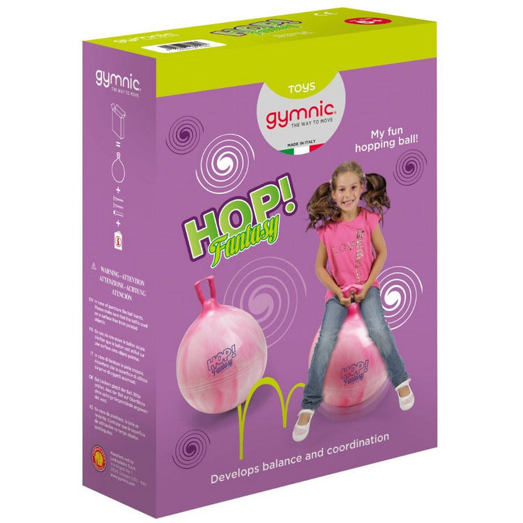 Gymnic® - Gymnic Hop 45 - 18 inch Hop Ball Swirl Pink - Preschool