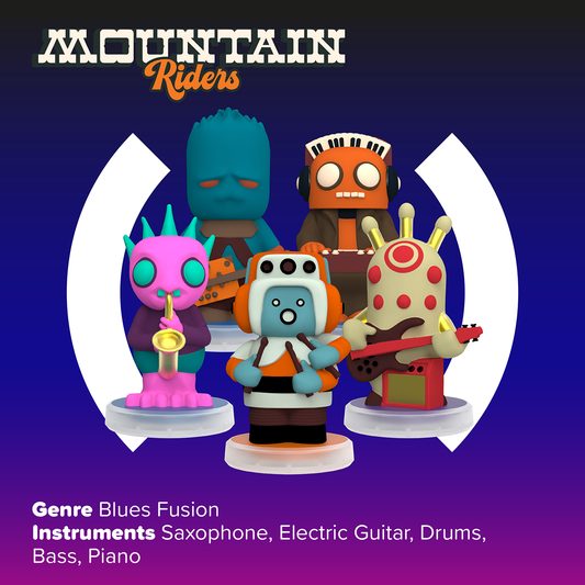 Loops Lab® - Loops Lab Mountain Riders: 5 Figurines Blues Fusion Band - Electronics