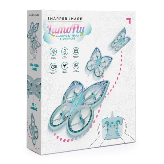 Sharper Image - Lumofly Glowing Butterfly Stunt Drone - Vehicles