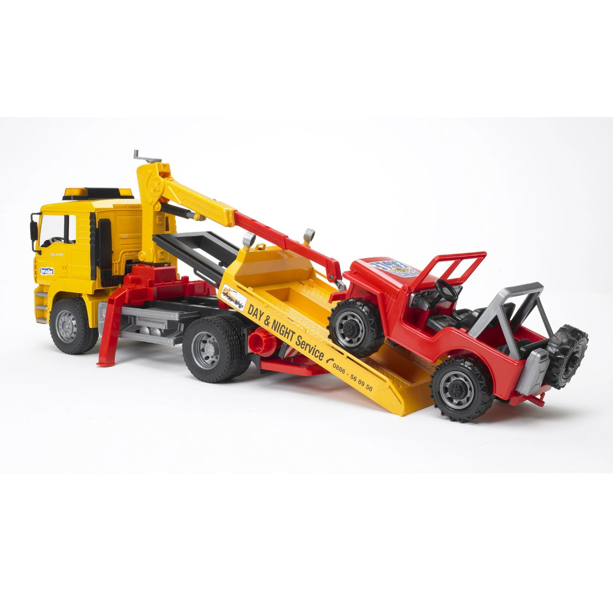 Bruder - MAN TGA Breakdown Truck with Cross Country Vehicle - Vehicles