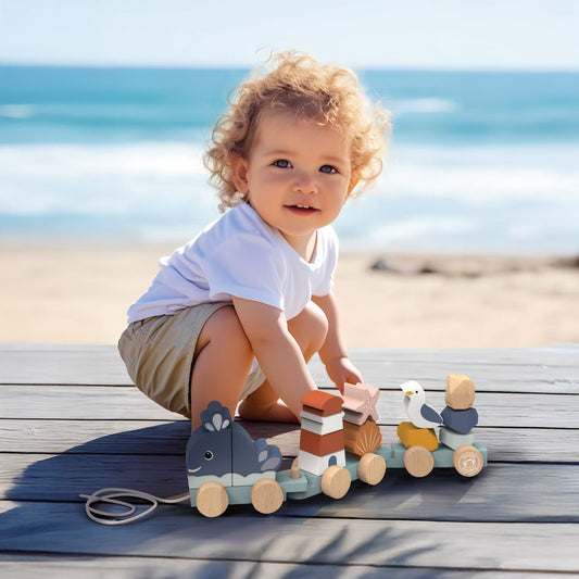 Speedy Monkey - Ocean Stacking Train - Infants