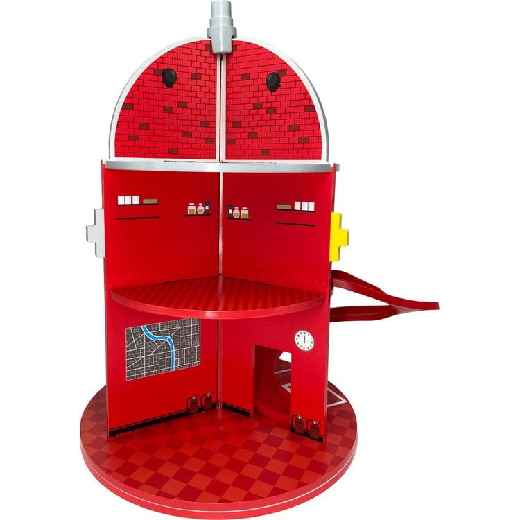 Teamson Kids - Wooden Fire Station Playset - Preschool