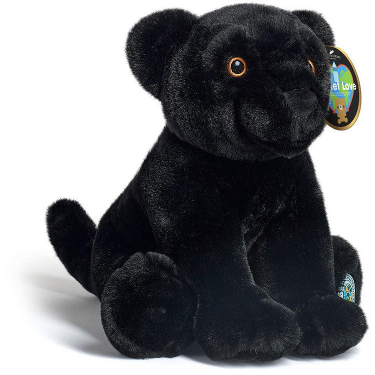FAO Schwarz - 10" Planet Love Recycled Bottle Toy Plush Black Panther - Plush