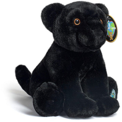 FAO Schwarz - 10" Planet Love Recycled Bottle Toy Plush Black Panther - Plush