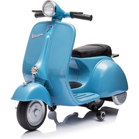 Freddo - 12V Vespa Electric Ride-On Scooter - Blue - Outdoor