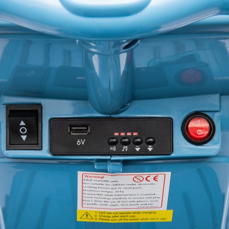 Freddo - 12V Vespa Electric Ride-On Scooter - Blue - Outdoor