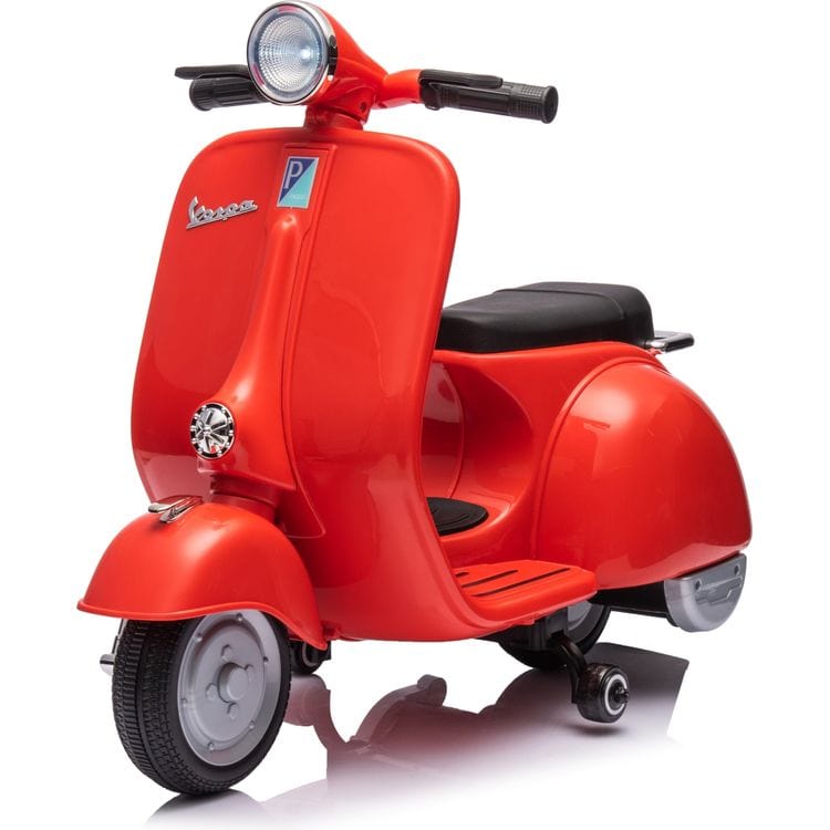 Freddo - 12V Vespa Electric Ride-On Scooter - Red - Outdoor