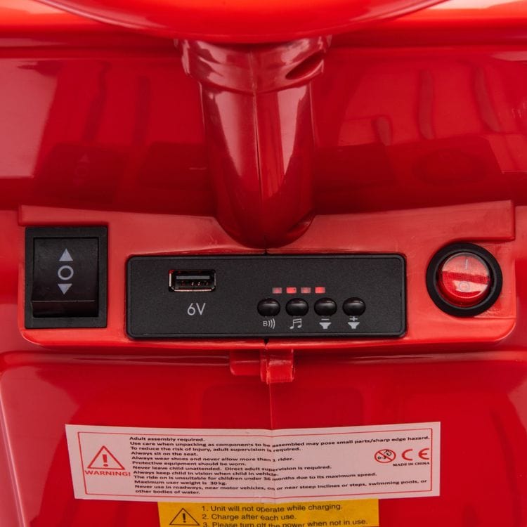 Freddo - 12V Vespa Electric Ride-On Scooter - Red - Outdoor