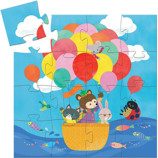 Djeco - 16-Piece Hot Air Balloon Jigsaw Puzzle - Puzzles