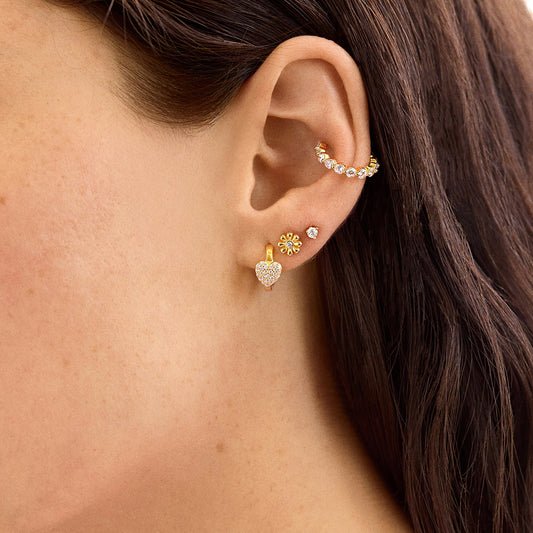 Minibar by BaubleBar - 18K Gold Just For Fun Flower Earrings - Trend Accessories
