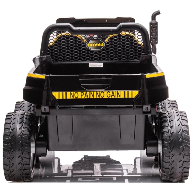 Freddo - 24V 4x4 Freddo Toys Tractor Trailer 2 Seater Ride on - Black - Outdoor