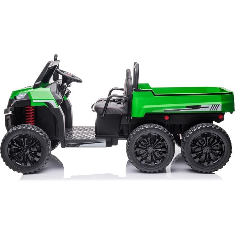 Freddo - 24V 4x4 Freddo Toys Tractor Trailer 2 Seater Ride on - Green - Outdoor