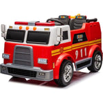 Freddo - 24V Freddo Fire Truck 2-Seater Ride on - Red - Outdoor