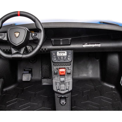 Freddo - 24V Lamborghini Aventador 2 Seater Ride on Car - Blue - Outdoor