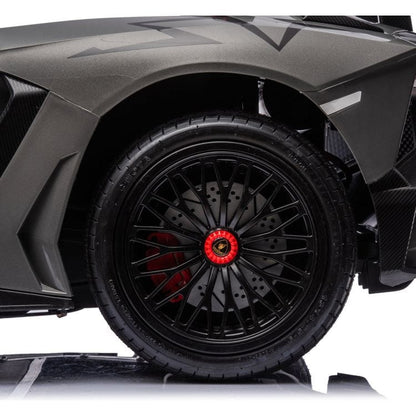 Freddo - 24V Lamborghini Aventador 2 Seater Ride on Car for Kids - Grey - Outdoor