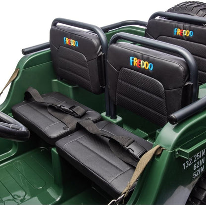 Freddo - 24V Military Jeep 3-Seater Electric Ride On - Outdoor