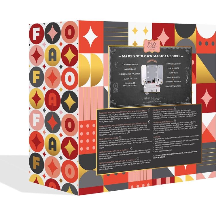 FAO Schwarz - 25-Piece Stunning Style Makeup Vanity Set - Fashion Activity and Roleplay