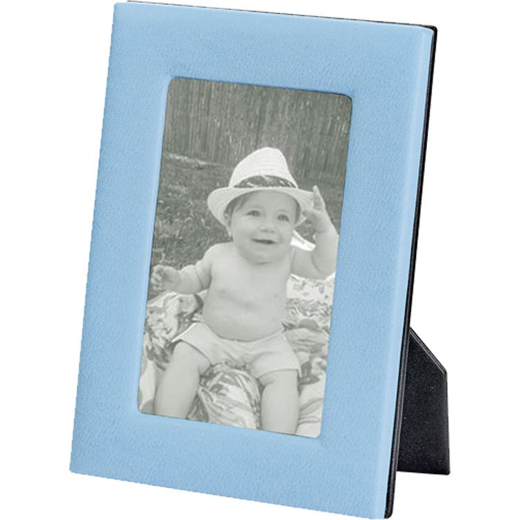 Graphic Image - 4" x 6" Leather Studio Frame - Light Blue - Trend Accessories