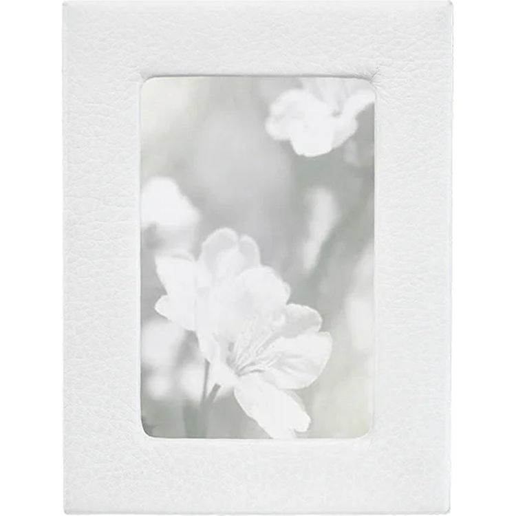 Graphic Image - 4" x 6" Leather Studio Frame - White - Trend Accessories