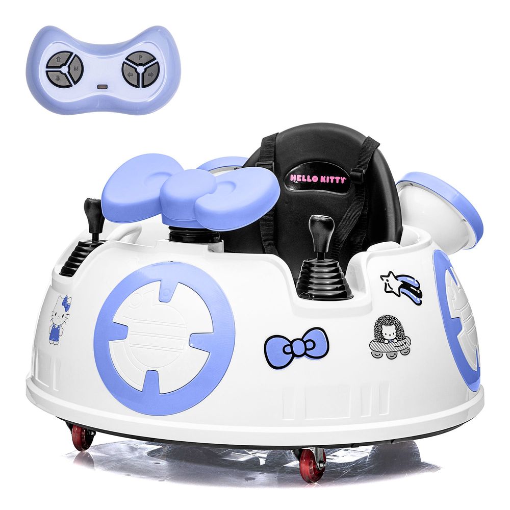 Kool Karz Playground - 6V Hello Kitty Space Explorer Bumper Car with Remote Control - Outdoor