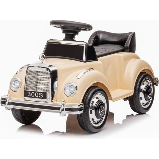 Freddo - 6V Mercedes Benz 300S 1-Seater Mini Ride On Car - Beige - Outdoor