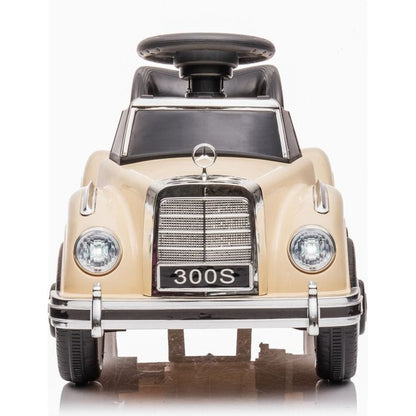 Freddo - 6V Mercedes Benz 300S 1-Seater Mini Ride On Car - Beige - Outdoor