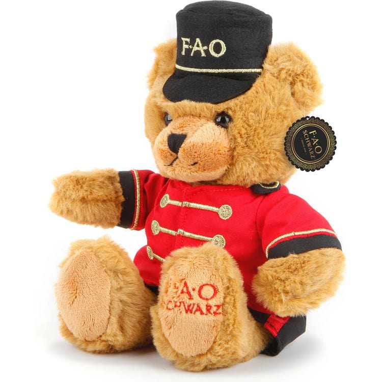 FAO Schwarz - 7" Plush Bear Soldier in a Bag - Plush
