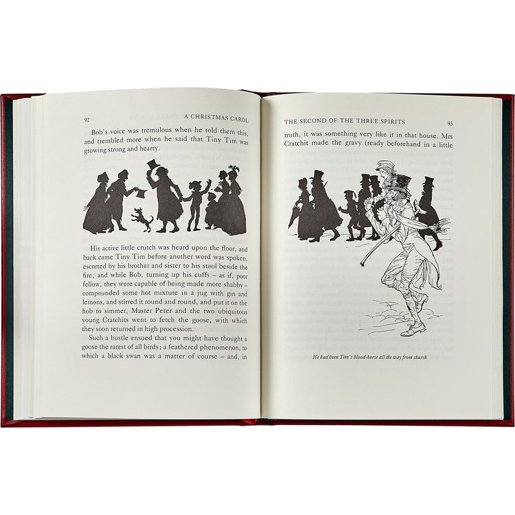 Graphic Image - A Christmas Carol Book in Red Bonded Leather - Books