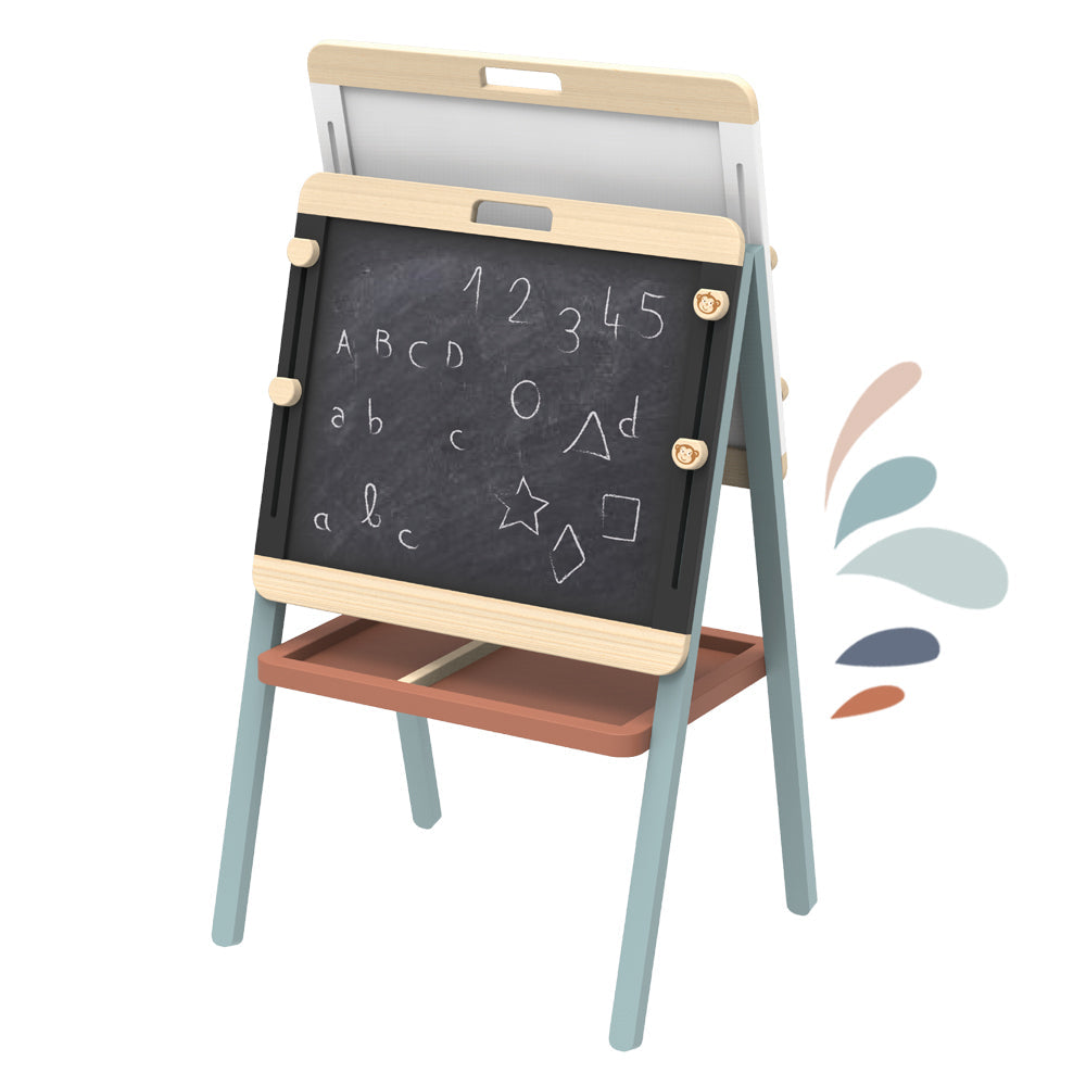 Speedy Monkey - Adjustable Wooden Double Sided Easel - Creativity