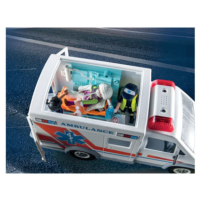 Playmobil - Ambulance with Lights, Accessories and 3 Figures - Preschool