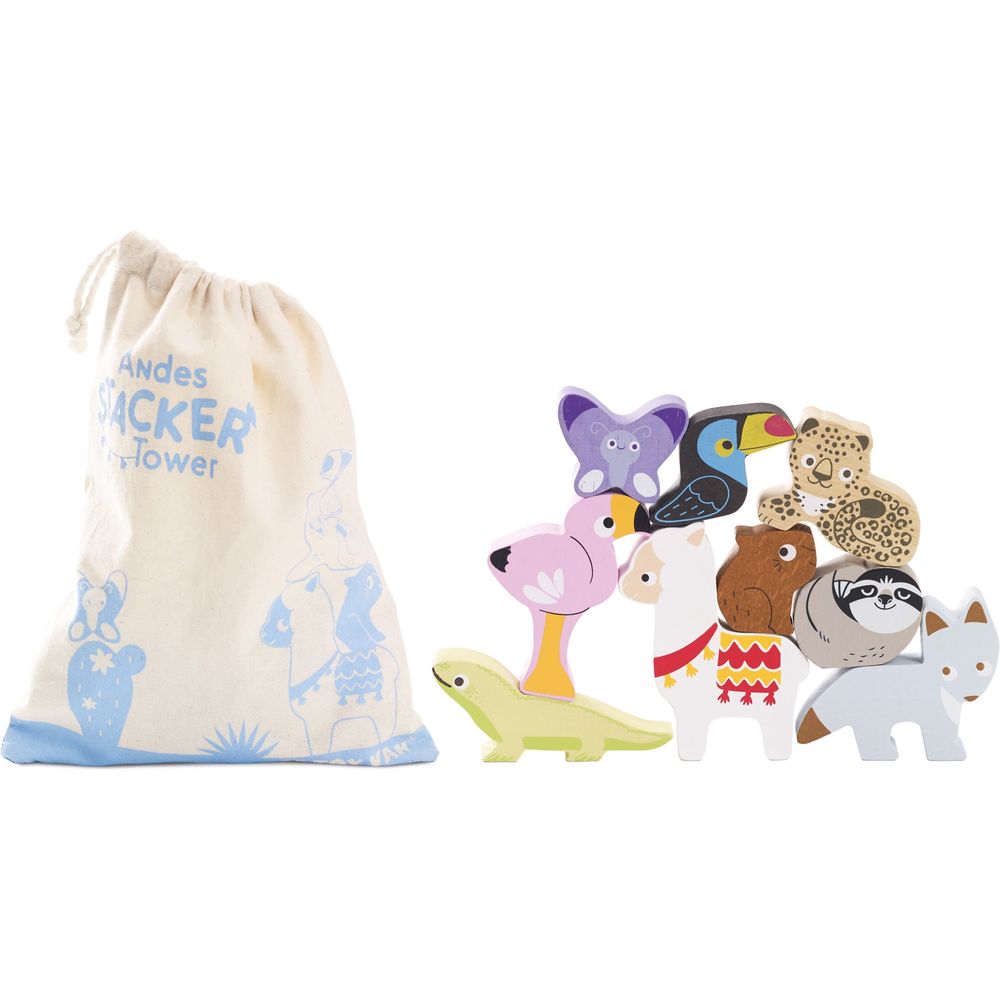 Le Toy Van - Andes Stacking Animals & Bag - Infants