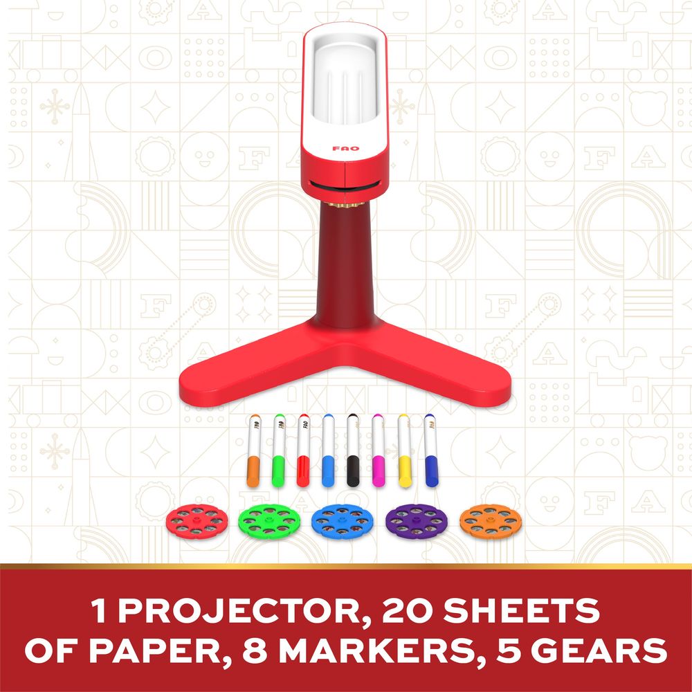 FAO Schwarz - Art Tracing Projector 34-Piece Set - Creativity
