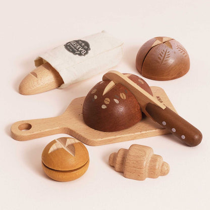 Le Toy Van - Artisan Bread and Knife Pretend Play Set - Preschool