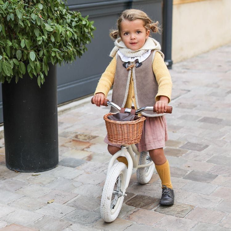 Baghera - Balance Bicycle - Ivory White with Helmet - Preschool