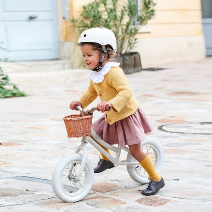 Baghera - Balance Bicycle - Ivory White with Helmet - Preschool