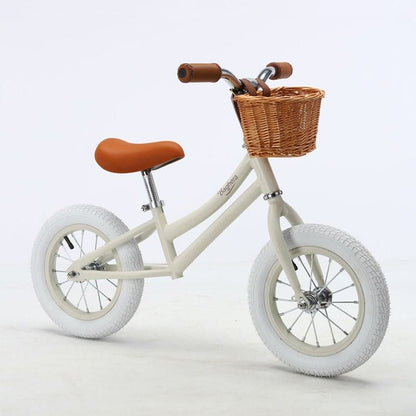 Baghera - Balance Bicycle - Ivory White with Helmet - Preschool