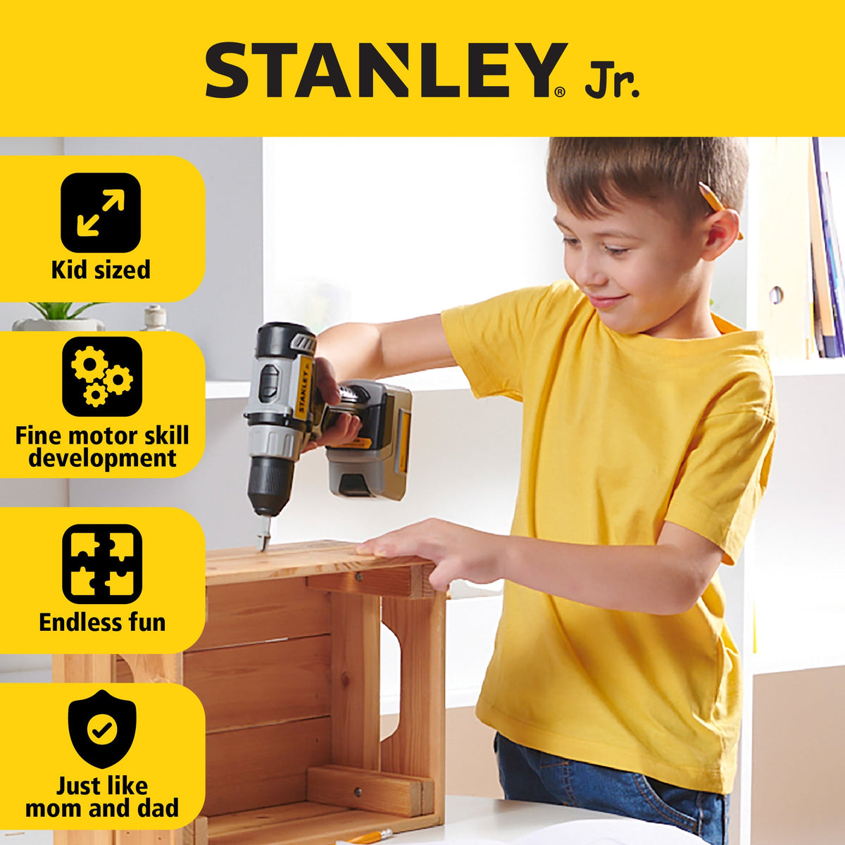 Stanley Jr. - Battery Operated Toy Drill - Preschool
