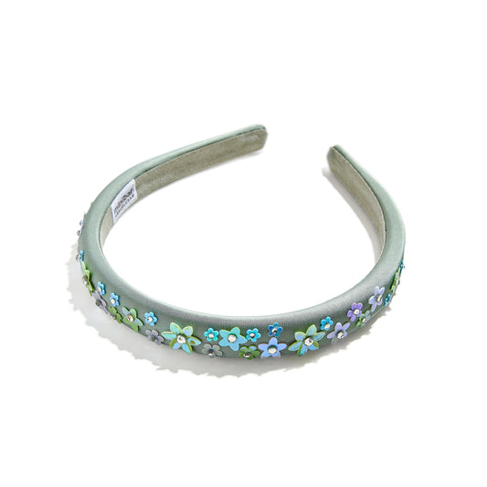 Minibar by BaubleBar - Beaded Floral Headband - Green - Trend Accessories