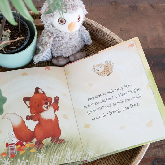 Bunnies By The Bay - Blink Owl Plush & Flying Lessons Book Bundle - Infants