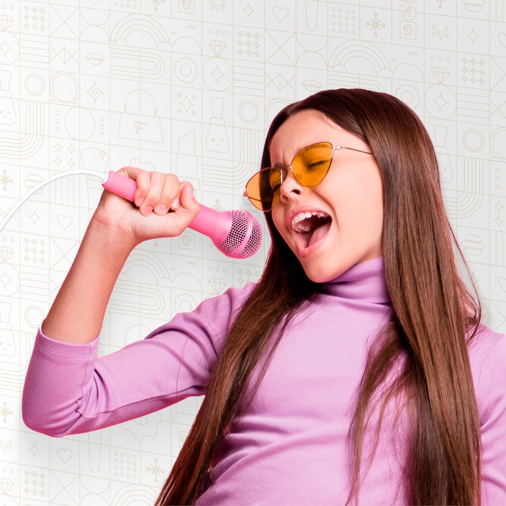 FAO Schwarz - Bluetooth Portable Karaoke Station with Microphone - Music