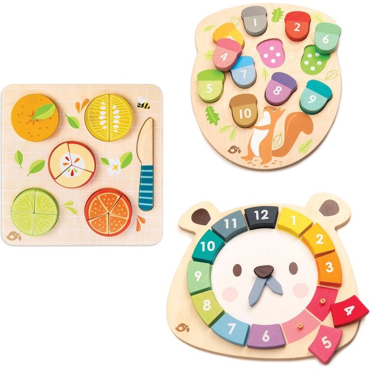Tender Leaf Toys - Bright Minds Math Collection of Wood Toys - Preschool