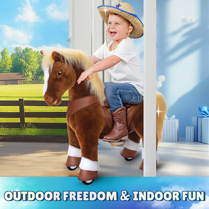 PonyCycle, Inc. - Brown Horse Model Y Ride on Toy - 3-4 Years - Preschool