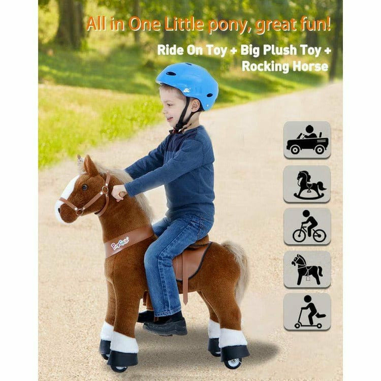 PonyCycle, Inc. - Brown Model U Ride-On Horse - 3-4 Years - Plush