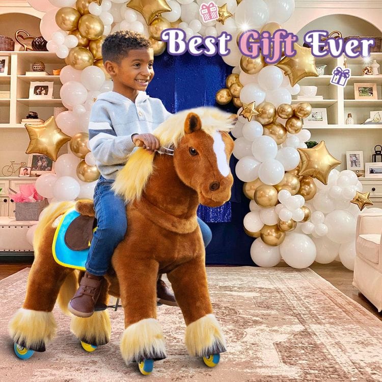 PonyCycle, Inc. - Brown Model X Ride-On Horse - 3-4 Years - Preschool