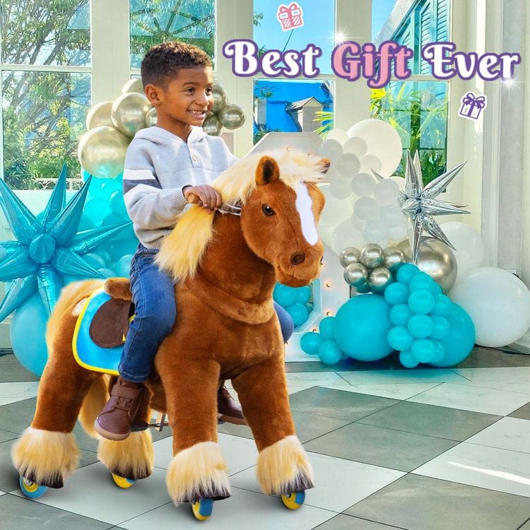 PonyCycle, Inc. - Brown Model X Ride-On Horse - 4-7 Years - Outdoor