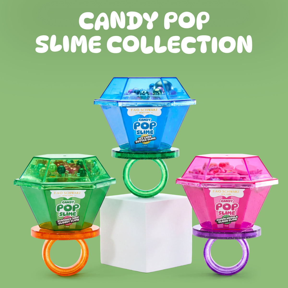 FAO Schwarz - Candy Pop Slime – Diamond Drip Glossy Slime - Creativity